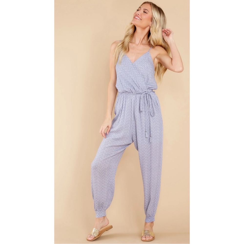 Romantic Gestures Lilac Print Jumpsuit from RedDress L